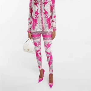 Versace silver Baroque leggings